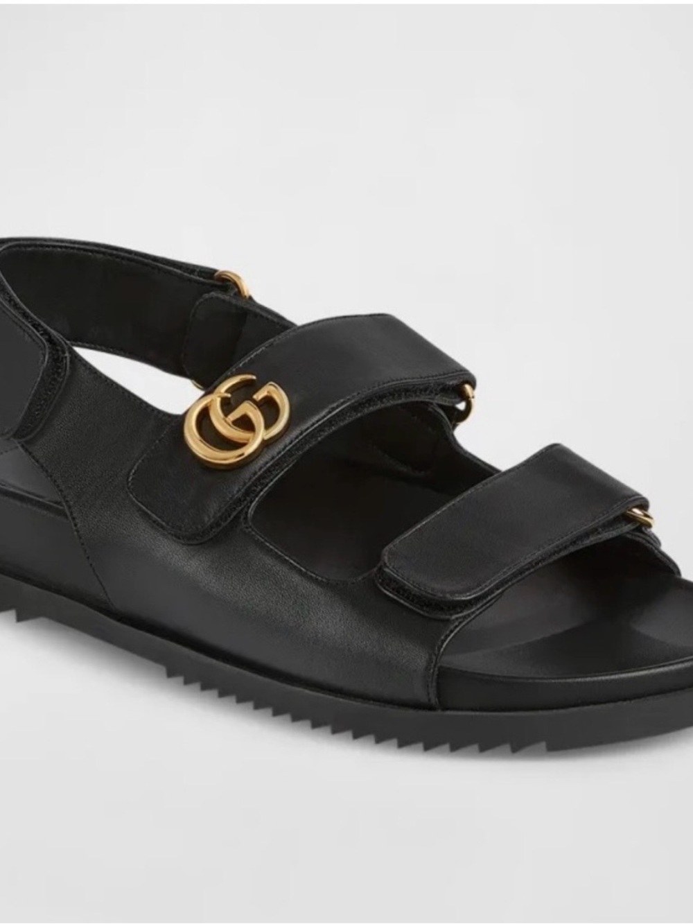 Gucci Double G Sandals in Nero Black